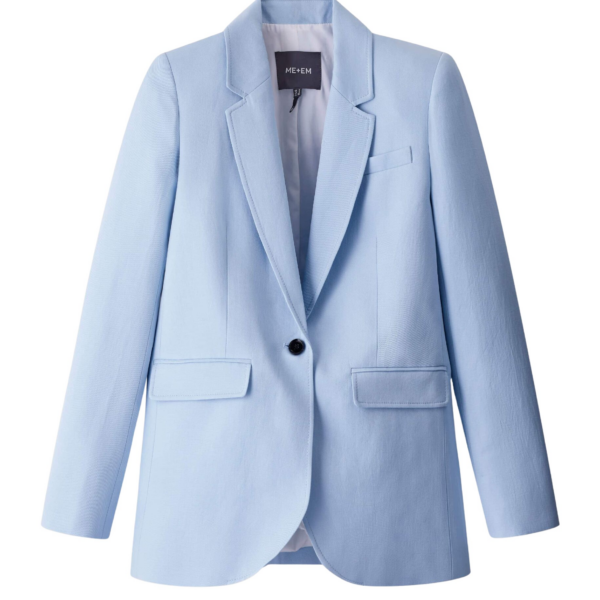Me and Em Sharp Shoulder Blazer
Italian Linen Blend Jacket