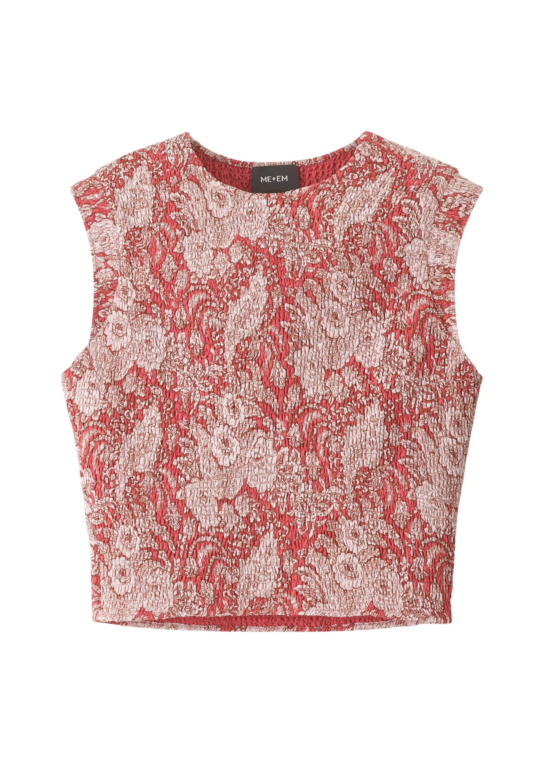 ME+EM Shirred Crop Top