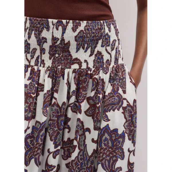 ME+EM Shirred Waist Maxi Skirt