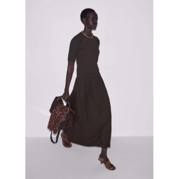 ME+EM Soft Sculpt Maxi Skirt