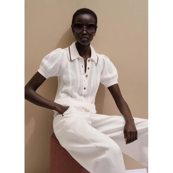Pointelle Knit - Tops - Intelligent British Fashion at Luxury Shoes 