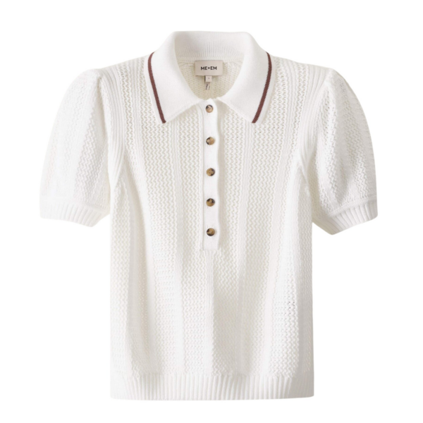 Me and Em Sporty Smart Polo Top
Pointelle Knit