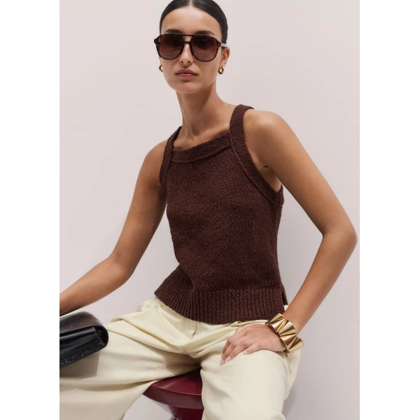 ME+EM Square Neck Knit Top
