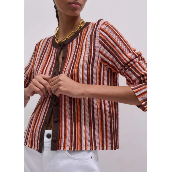 ME+EM Stripe Cardigan