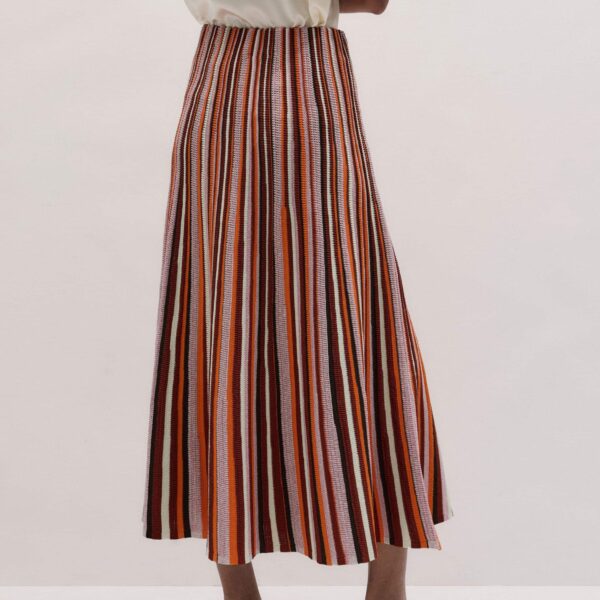 Me and Em Stripe Knit Maxi Skirt
Metallic Viscose, view 3
