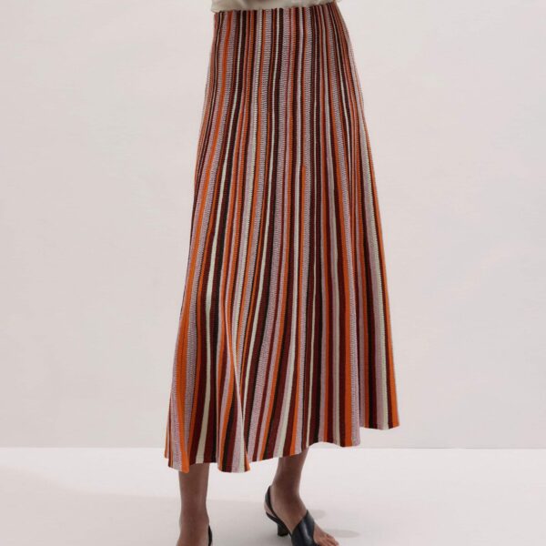 Me and Em Stripe Knit Maxi Skirt
Metallic Viscose, view 4