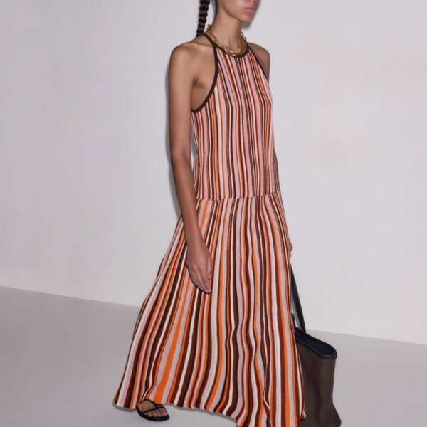 Me and Em Stripe Knit Maxi Skirt
Metallic Viscose, view 5