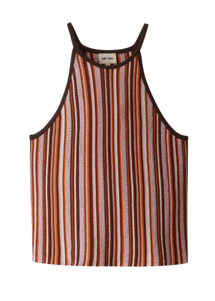 ME+EM Stripe Slim Knit Tank