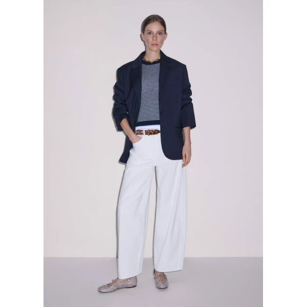 Tonal Stripe Cotton - Pants - Intelligent British Fashion at Luxury Shoes 