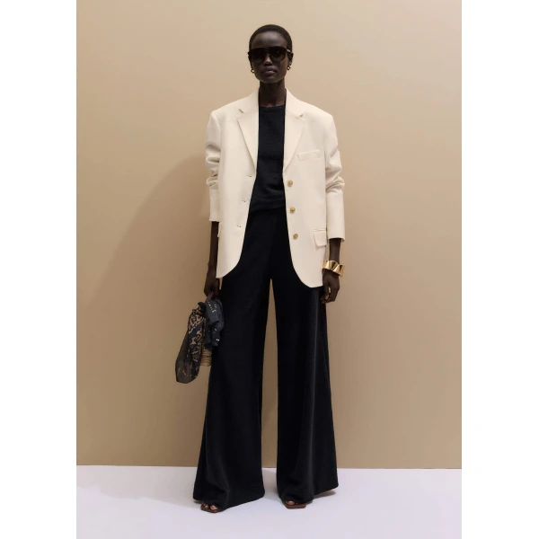 ME+EM Textured Palazzo Pant
