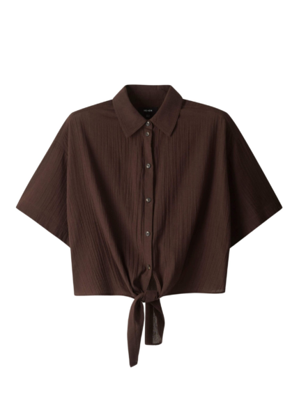 ME+EM Tie Front Beach Shirt