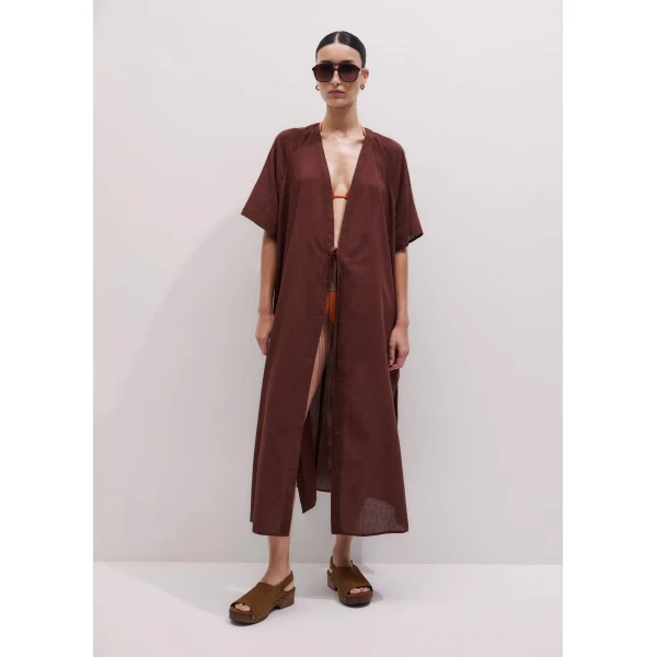 ME+EM Tie Front Maxi Cover Up