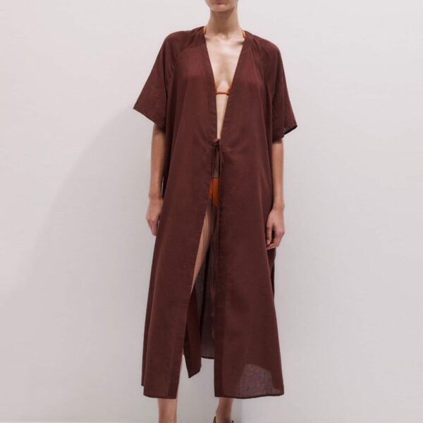 Me and Em Tie Front Maxi Cover Up
Cotton Voile Top, view 3