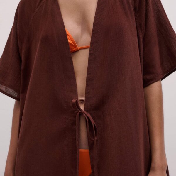 Me and Em Tie Front Maxi Cover Up
Cotton Voile Top, view 5