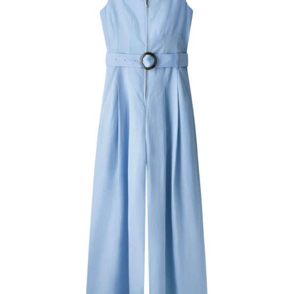 Wide-Leg Jumpsuit Italian Linen Blend
