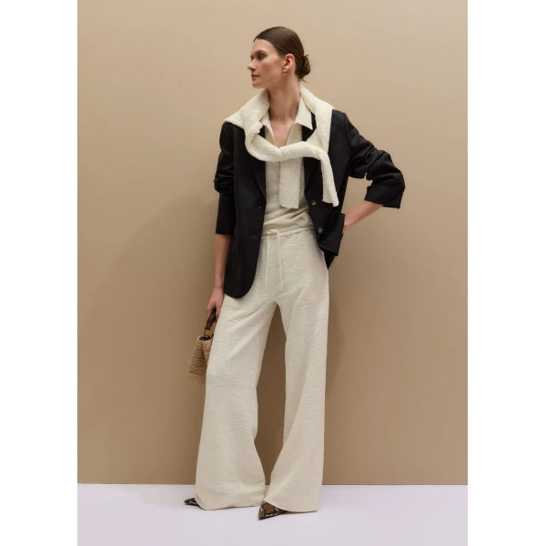 Textured Jersey - Pants - Intelligent British Fashion at Luxury Shoes 