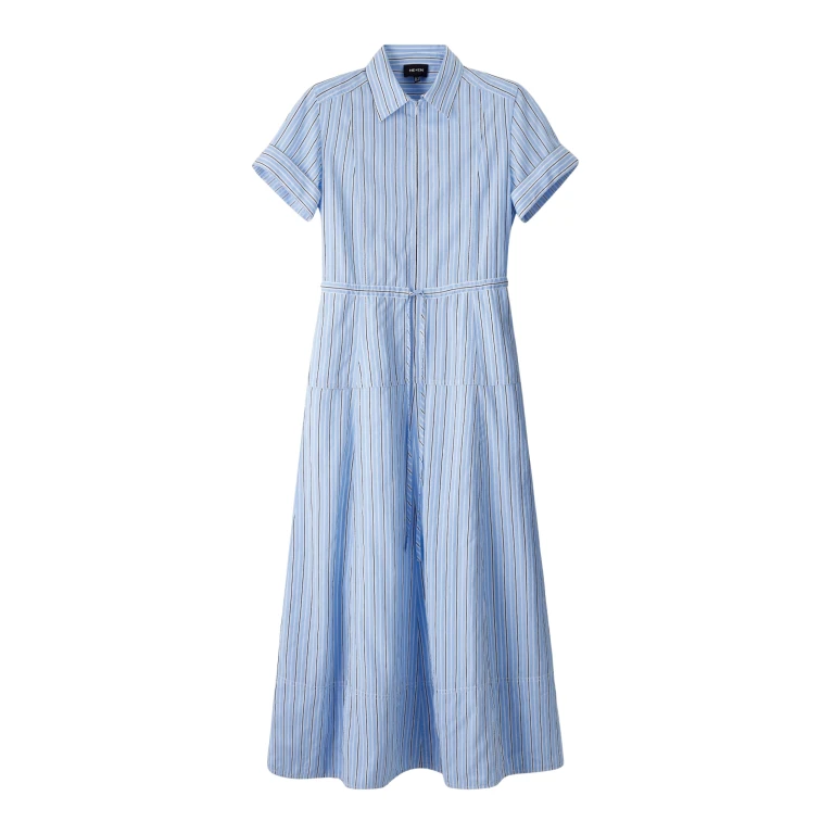 ME+EM Zip Neck Shirt Dress