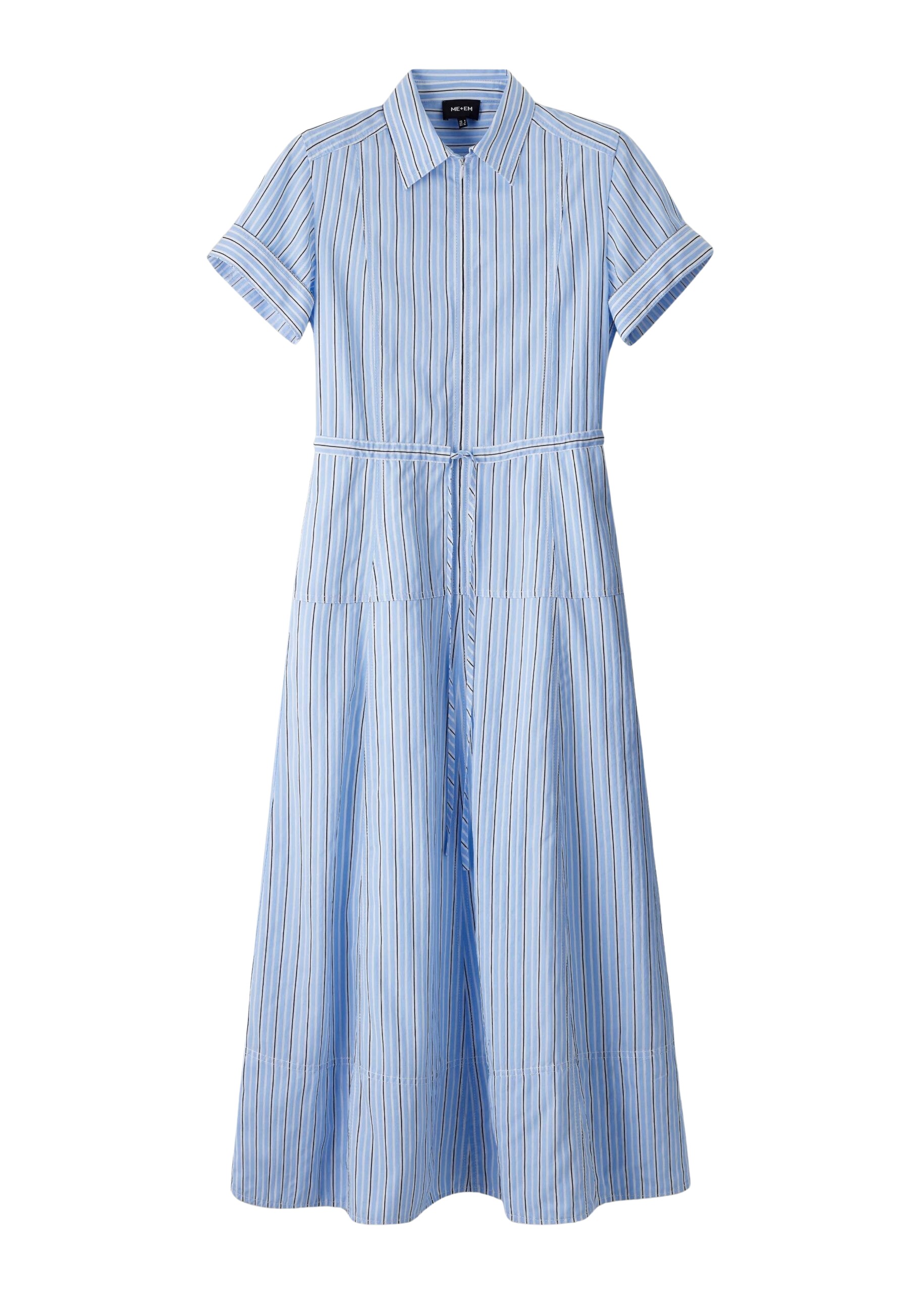 ME+EM Zip Neck Shirt Dress