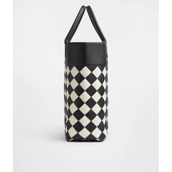 Khaite Maxi Intreccio Tote in Black/mist - Multicolour Totes & Top-Handle Bags - The Lotus Tote Bag - Shop at Luxury Shoes 