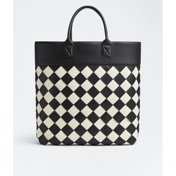 Khaite Maxi Intreccio Tote in Black/mist - Multicolour Totes & Top-Handle Bags - The Lotus Tote Bag - Shop at Luxury Shoes 
