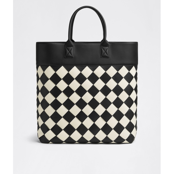 Khaite Maxi Intreccio Tote in Black/mist - Multicolour Totes & Top-Handle Bags - The Lotus Tote Bag - Shop at Luxury Shoes 