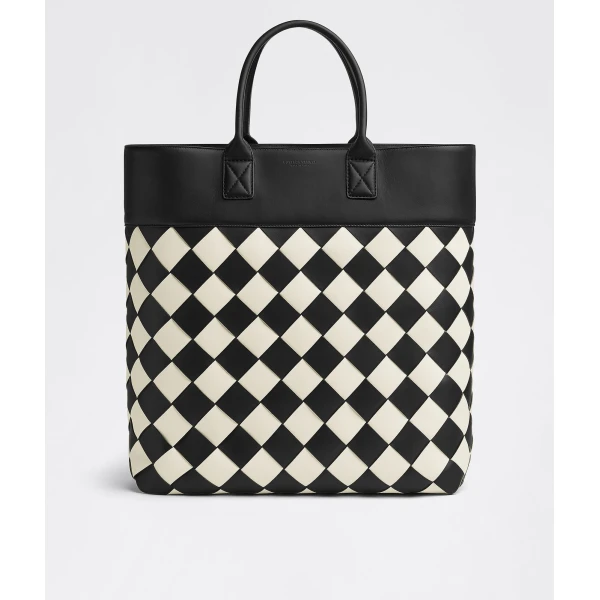 Khaite Maxi Intreccio Tote in Black/mist - Multicolour Totes & Top-Handle Bags - The Lotus Tote Bag - Shop at Luxury Shoes 