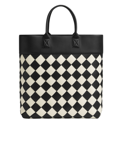 Khaite Maxi Intreccio Tote in Black/mist - Multicolour Totes & Top-Handle Bags - The Lotus Tote Bag - Shop at Luxury Shoes 