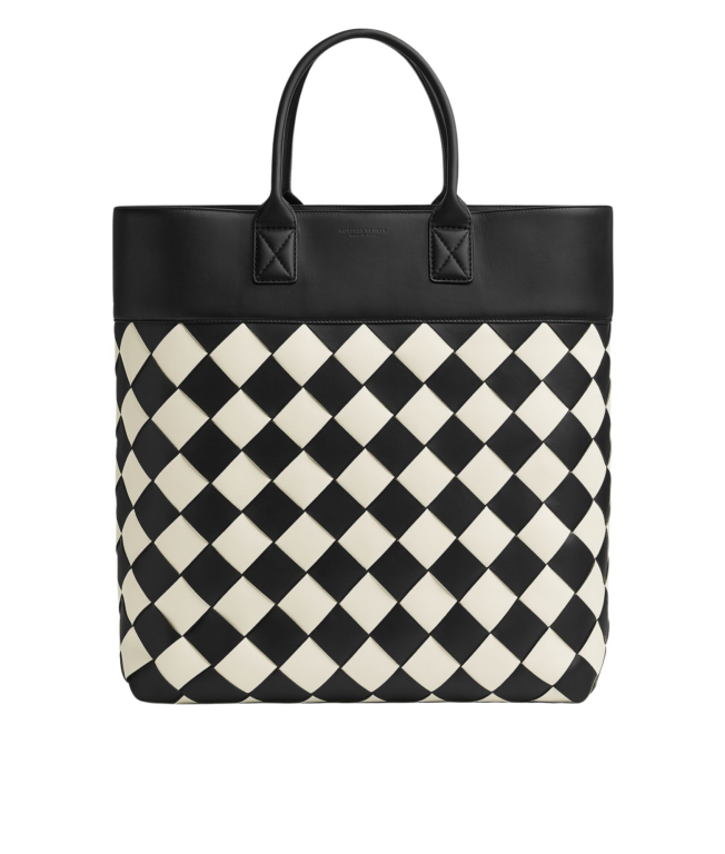Khaite Maxi Intreccio Tote in Black/mist - Multicolour Totes & Top-Handle Bags - The Lotus Tote Bag - Shop at Luxury Shoes 