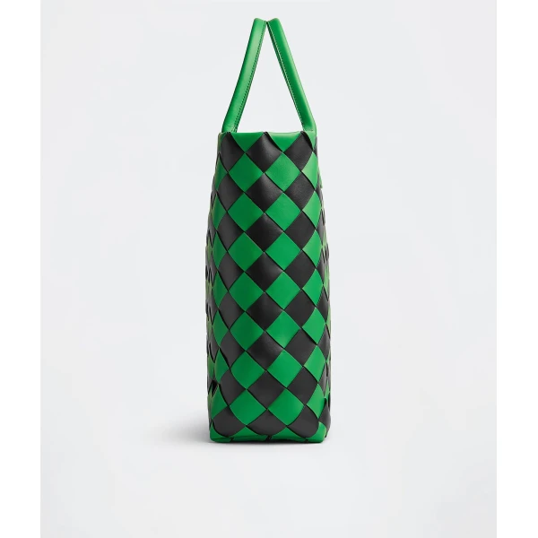 Khaite Maxi Intreccio Tote in Grass/black - Multicolour Totes & Top-Handle Bags - The Lotus Tote Bag - Shop at Luxury Shoes 