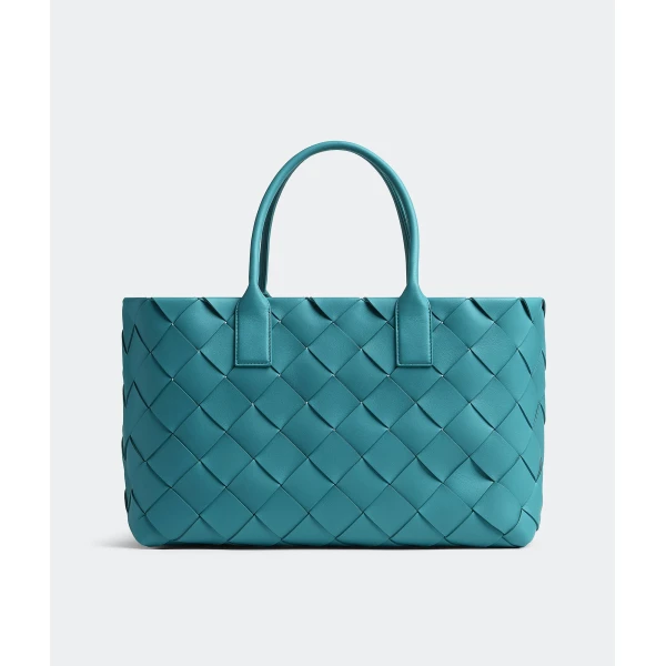 Khaite Maxi Intreccio Tote in Linoleum/plaster - Multicolour Totes & Top-Handle Bags - The Lotus Tote Bag - Shop at Luxury Shoes 