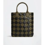 Khaite Maxi Intreccio Tote in Mustard/black - Multicolour Totes & Top-Handle Bags - The Lotus Tote Bag - Shop at Luxury Shoes 