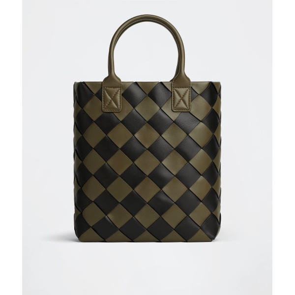Khaite Maxi Intreccio Tote in Mustard/black - Multicolour Totes & Top-Handle Bags - The Lotus Tote Bag - Shop at Luxury Shoes 