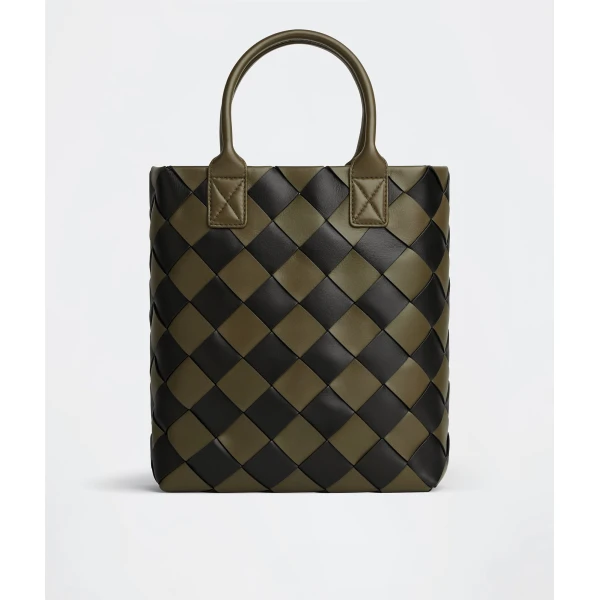 Khaite Maxi Intreccio Tote in Mustard/black - Multicolour Totes & Top-Handle Bags - The Lotus Tote Bag - Shop at Luxury Shoes 
