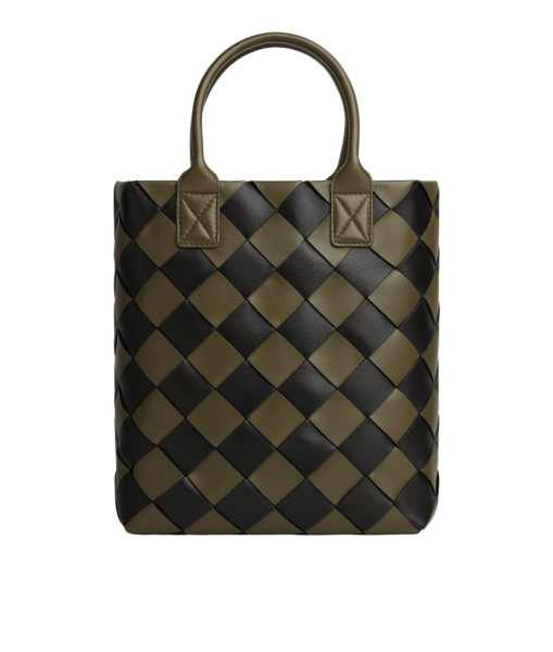 Khaite Maxi Intreccio Tote in Mustard/black - Multicolour Totes & Top-Handle Bags - The Lotus Tote Bag - Shop at Luxury Shoes 