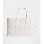 Khaite Maxi Intreccio Tote in White/black - Multicolour Totes & Top-Handle Bags - The Lotus Tote Bag - Shop at Luxury Shoes 