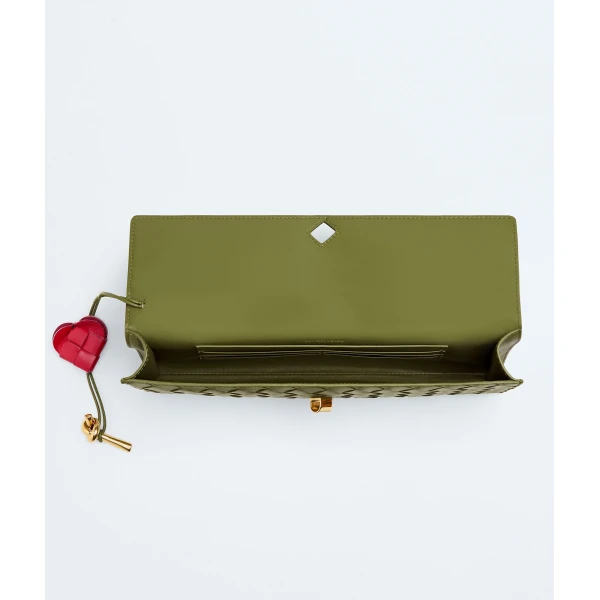 Khaite Women's Andiamo Clutch in Matcha/lipstick - Multicolour Clutch Bags - The Lotus Tote Bag - Shop at Luxury Shoes 