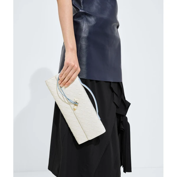 Khaite Women's Andiamo Clutch in Mineral/alabaster - Multicolour Clutch Bags - The Lotus Tote Bag - Shop at Luxury Shoes 