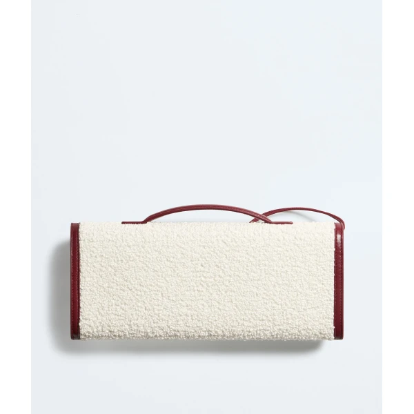 Khaite Women's Andiamo Clutch in White/lava red - Multicolour Clutch Bags - The Lotus Tote Bag - Shop at Luxury Shoes 
