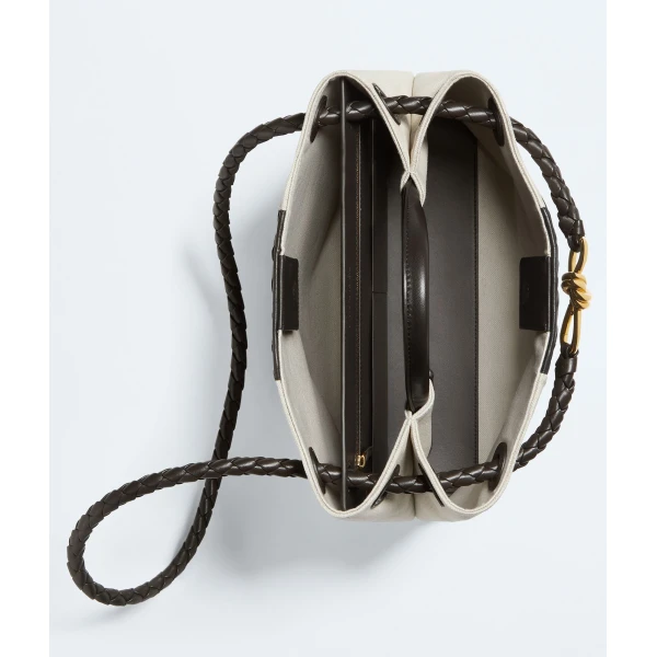 Khaite Women's Andiamo in Natural/espresso - Multicolour Totes & Top-Handle Bags - The Lotus Tote Bag - Shop at Luxury Shoes 