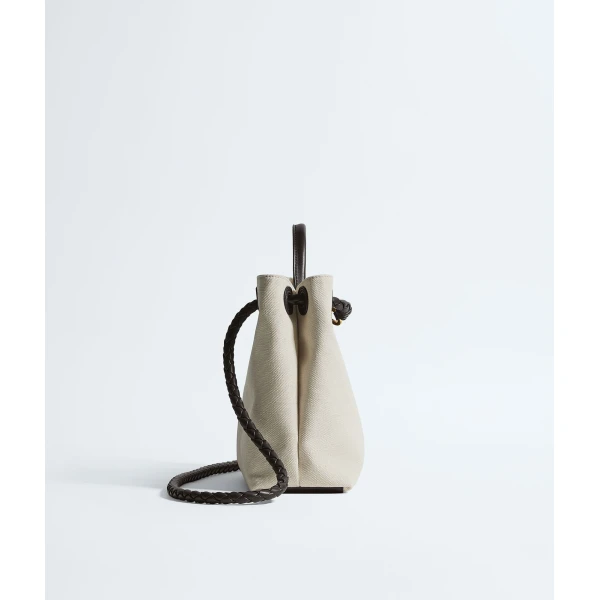 Khaite Women's Andiamo in Natural/espresso - Multicolour Totes & Top-Handle Bags - The Lotus Tote Bag - Shop at Luxury Shoes 