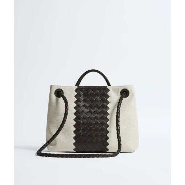 Khaite Women's Andiamo in Natural/espresso - Multicolour Totes & Top-Handle Bags - The Lotus Tote Bag - Shop at Luxury Shoes 