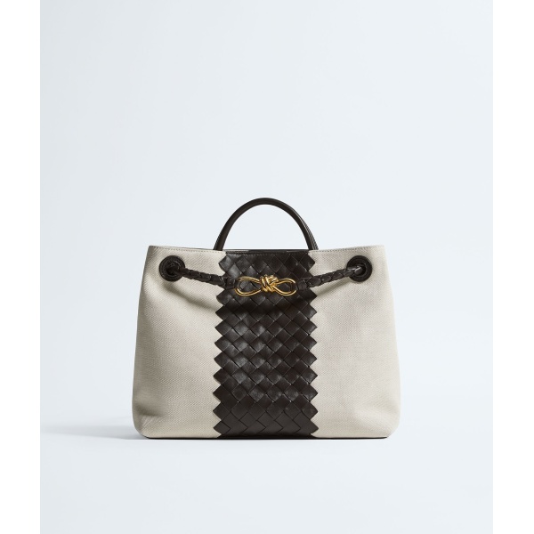 Khaite Women's Andiamo in Natural/espresso - Multicolour Totes & Top-Handle Bags - The Lotus Tote Bag - Shop at Luxury Shoes 