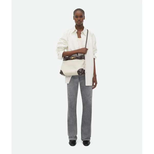 Khaite Women's Andiamo in Natural/fondant - Multicolour Totes & Top-Handle Bags - The Lotus Tote Bag - Shop at Luxury Shoes 