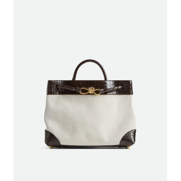 Khaite Women's Andiamo in Natural/fondant - Multicolour Totes & Top-Handle Bags - The Lotus Tote Bag - Shop at Luxury Shoes 