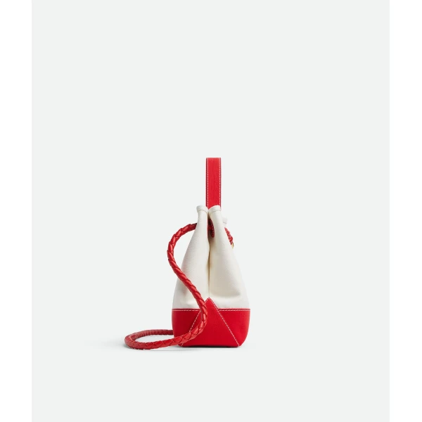 Khaite Women's Andiamo in White/red - Multicolour Totes & Top-Handle Bags - The Lotus Tote Bag - Shop at Luxury Shoes 
