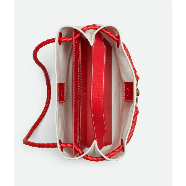 Khaite Women's Andiamo in White/red - Multicolour Totes & Top-Handle Bags - The Lotus Tote Bag - Shop at Luxury Shoes 