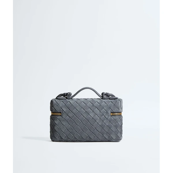 Khaite Women's Bang Bang in Cloudy indigo/gravel - Multicolour Shoulder & Crossbody Bags - The Lotus Tote Bag - Shop at Luxury Shoes 