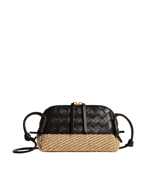 Khaite Women's Concert Pouch in Espresso/natural - Multicolour Clutch Bags - The Lotus Tote Bag - Shop at Luxury Shoes 