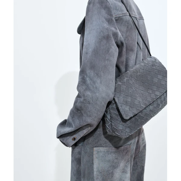 Khaite Women's Giorno in Cloudy indigo/gravel - Multicolour Shoulder & Crossbody Bags - The Lotus Tote Bag - Shop at Luxury Shoes 