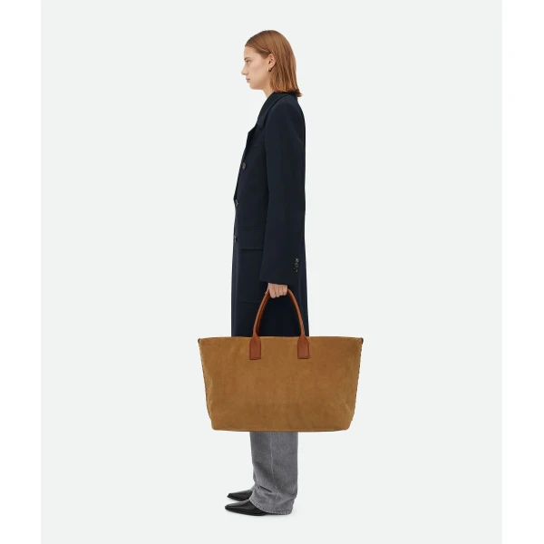 Khaite Women's Large Cabat in Camel/light wood - Multicolour Totes & Top-Handle Bags - The Lotus Tote Bag - Shop at Luxury Shoes 